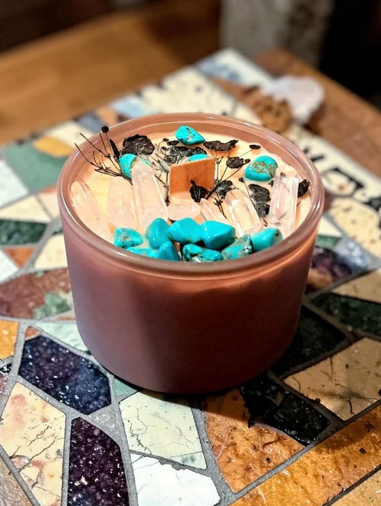 Hand Crafted , Wicked Worthy Wax, Black forest fairy tower 4 oz candle - Picture 3 of 4